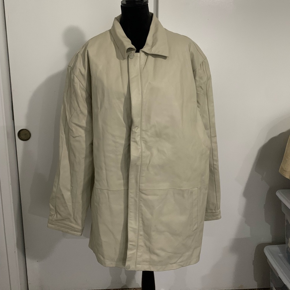 3XL genuine leather coat